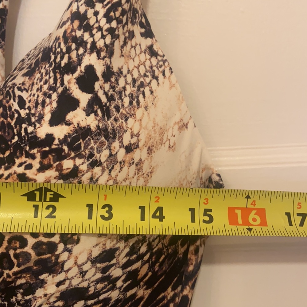 LIZ CLAIBORNE SNAKE PRINT TANKINI SWIM TOP SZ 14 NEW Snakeskin - Picture 8 of 13